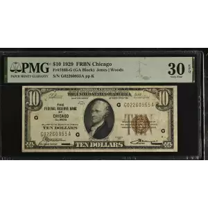 $10 1929 brown seal Small Federal Reserve Bank Notes 1860-G