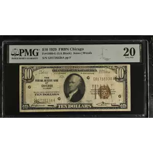 $10 1929 brown seal Small Federal Reserve Bank Notes 1860-G