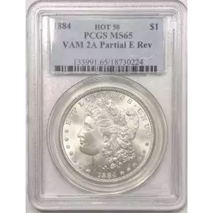 1884 $1 VAM 2A Partial E Rev HOT 50