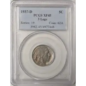 1937-D 5C 3 Legs