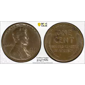 1955 1C Doubled Die Obverse, BN (2)