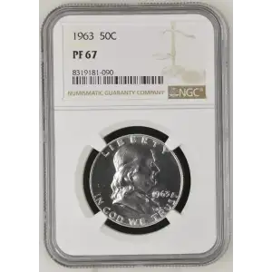 1963 Proof Franklin Half Dollar - NGC PF67 (3)
