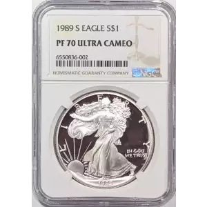 1989 Proof Silver Eagle - NGC PF70 Ultra Cameo