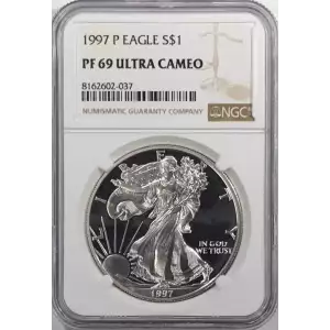 1997 Proof Silver Eagle - NGC PF69 Ultra Cameo (2)