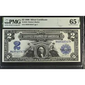 $2 1899 Blue Silver Certificates 255
