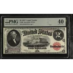 $2  Small Red, scalloped Legal Tender Issues 60