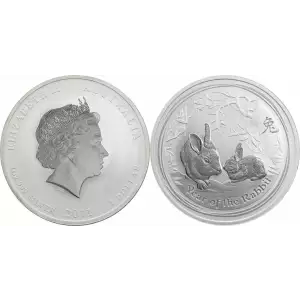 2011 1oz Australian Perth Mint Silver Lunar II: Year of the Rabbit