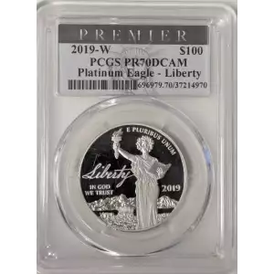 2019-W $100 Platinum Eagle - Liberty, DCAM