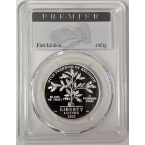 2021-W $100 Freedom of Religion Premier 1 of 25, DCAM