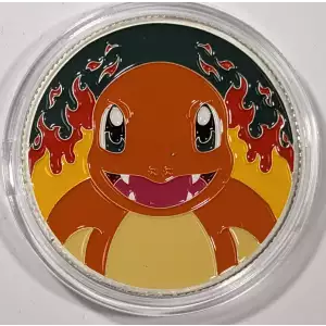 Pokemon Gotta Catch 'Em All Enameled 1 oz .999 Silver Round - Charmander (2)