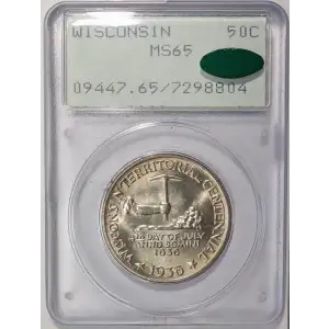 Classic Commemorative Silver--- Wisconsin Territorial Centennial 1936 -Silver- 0.5 Dollar