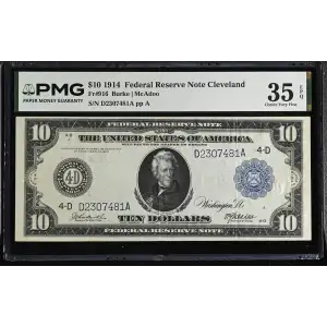 $10 1914 Blue Seal Federal Reserve Notes 916 (2)
