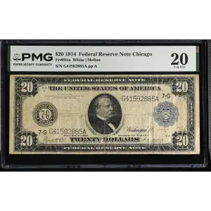 $20 1914 Blue Seal Federal Reserve Notes 991A (2)