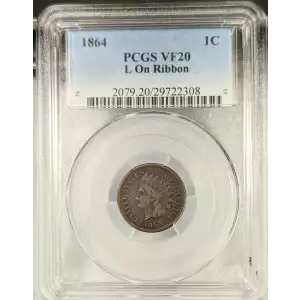1864 1C L on Ribbon, BN