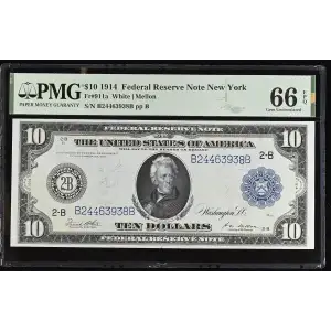 $10 1914 Blue Seal Federal Reserve Notes 911A