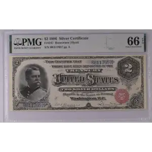 $2 1886 Small Red Silver Certificates 241