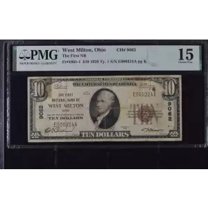 The First NB West Milton Ohio