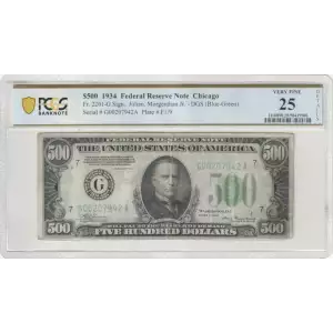 $500 1934  High Denomination Notes 2201-G (2)
