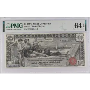 $1 1896 Small Red with rays Silver Certificates 224